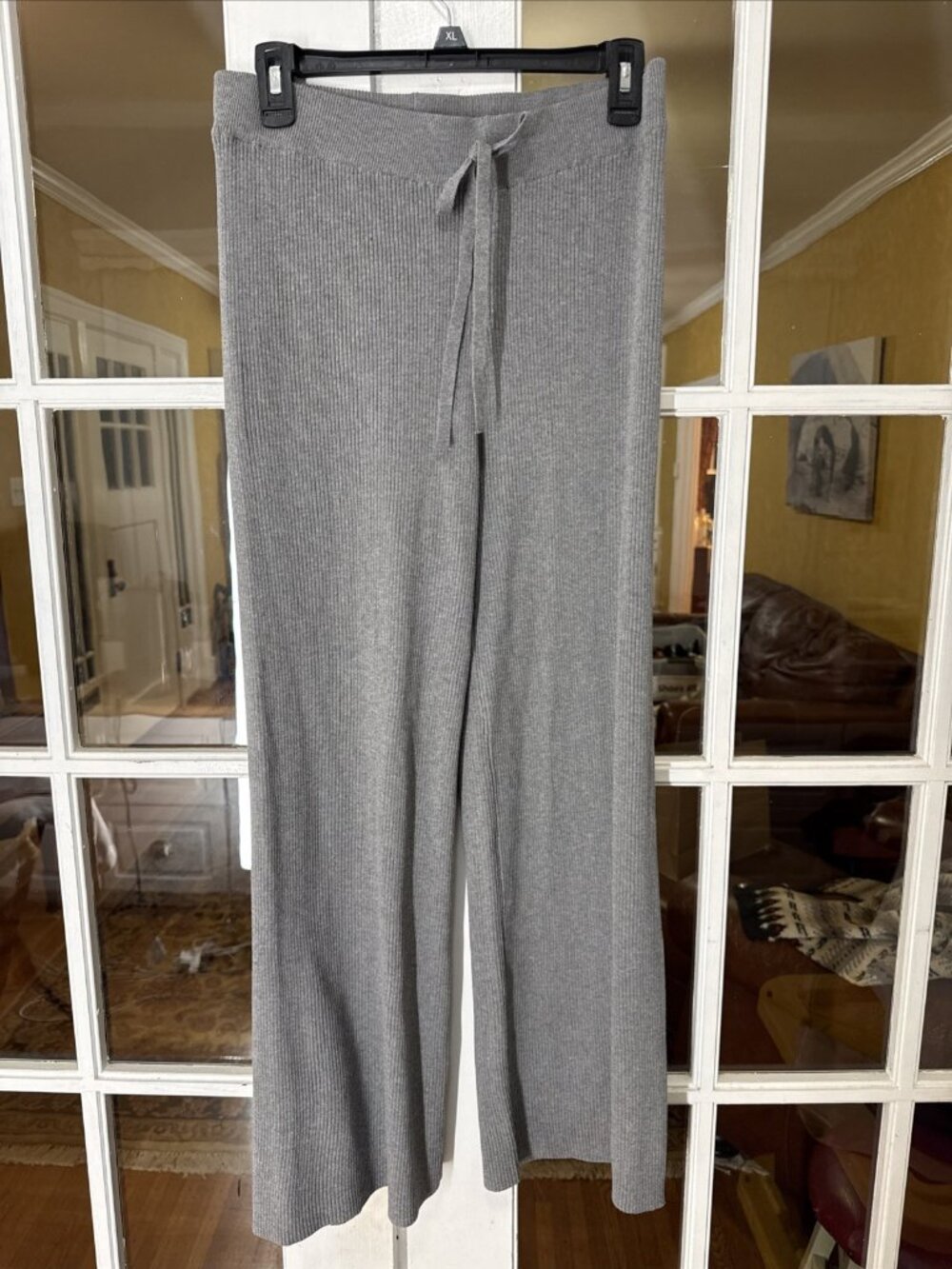 Nanette Lepore Y2K Vintage Grey Yoga Pants Sweater Chic Lounge Knit M